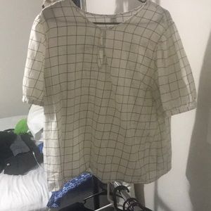 Black and white blouse